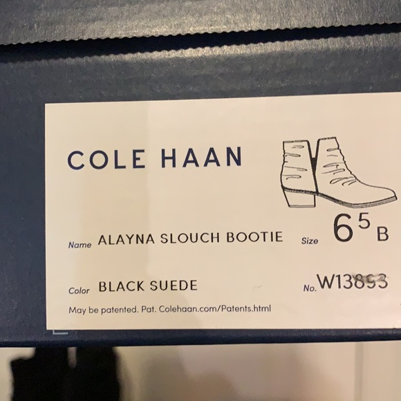 Cole Haan Alayna slouch black suede bootie. - Picture 6 of 6